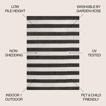 Negril Two-tone Wide Stripe Indoor/outdoor Area Rug